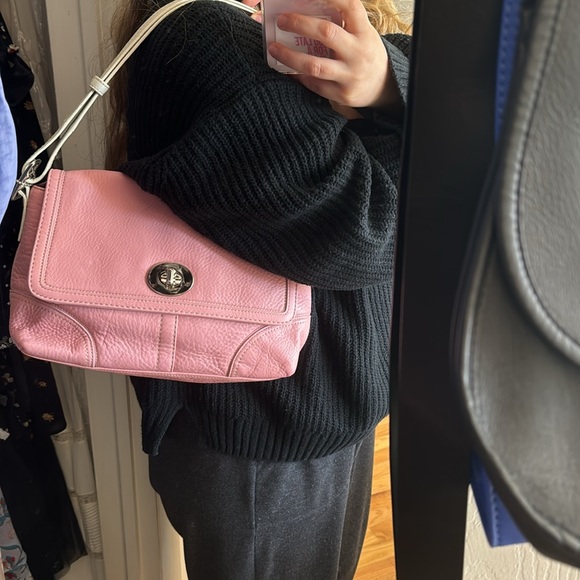 2008 Y2K Coach Hamilton Flap shoulder bag pink and white - Picture 3 of 14